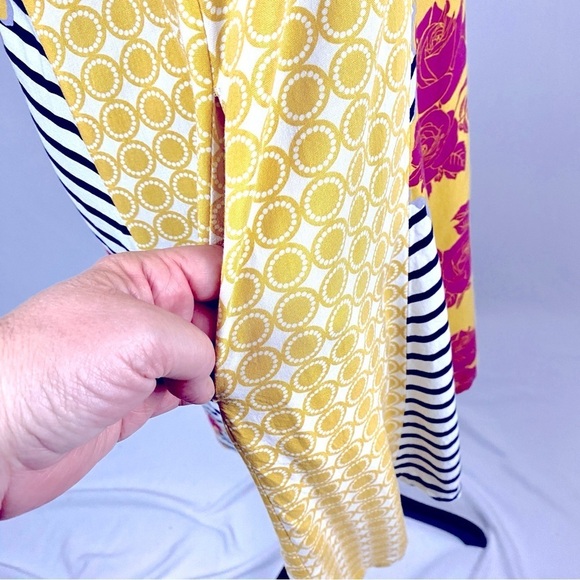 MATILDA JANE | Golden Key Sleeveless Yellow Red Navy White Floral Striped Dress - Picture 9 of 14